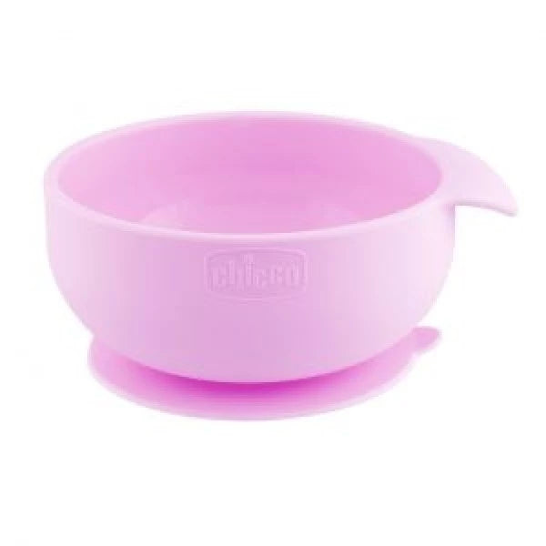 Chicco Μπωλ Σιλικόνης Με Βεντούζα 6m+ Pink