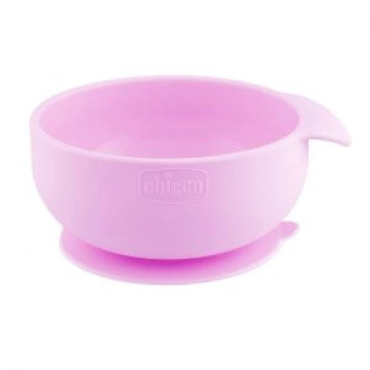 Chicco Μπωλ Σιλικόνης Με Βεντούζα 6m+ Pink
