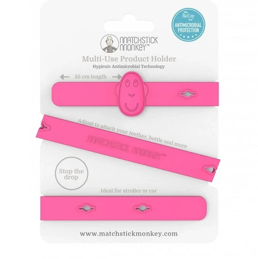 MATCHSTICK MONKEY Multi Use Product Holder, Κλιπ Πολλαπλών Χρήσεων, Ροζ