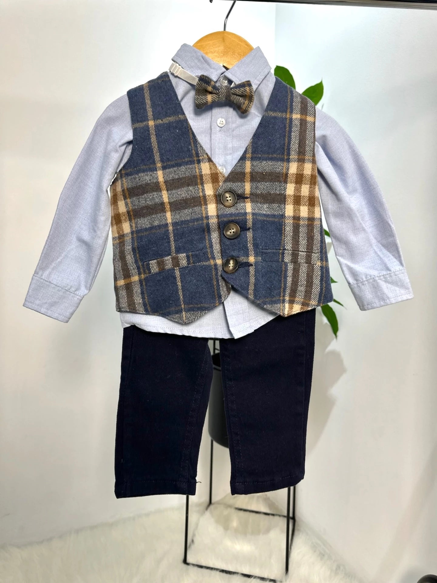Ριγέ γιλεκο Set