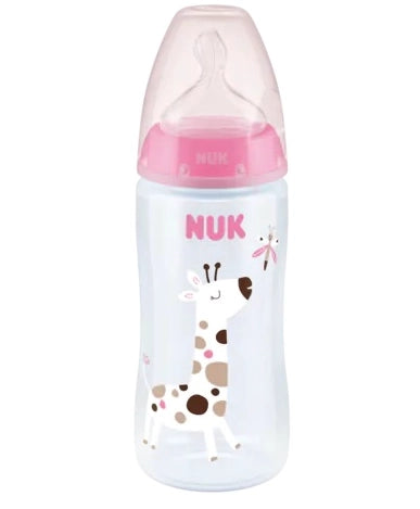 Nuk First Choice Plastic Baby Bottle with XL Silicone Nipple & Temperature Indicator