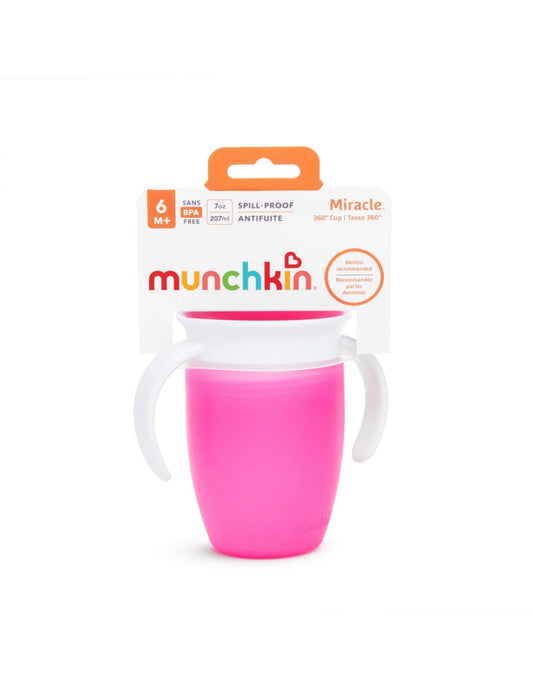 Munchkin Miracle 360° Trainer Cup Παιδικό Κύπελλο Ροζ χρώμα, 207ml