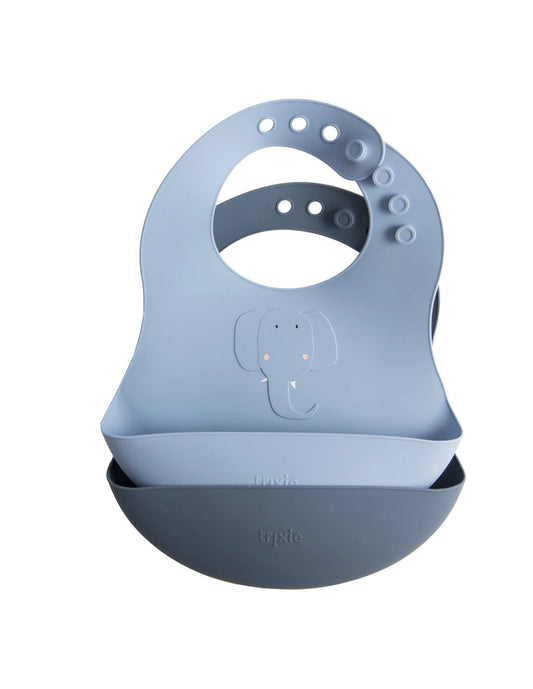 SILICONE BIB 2-PACK - MRS. ELEPHANT- TRIXIE