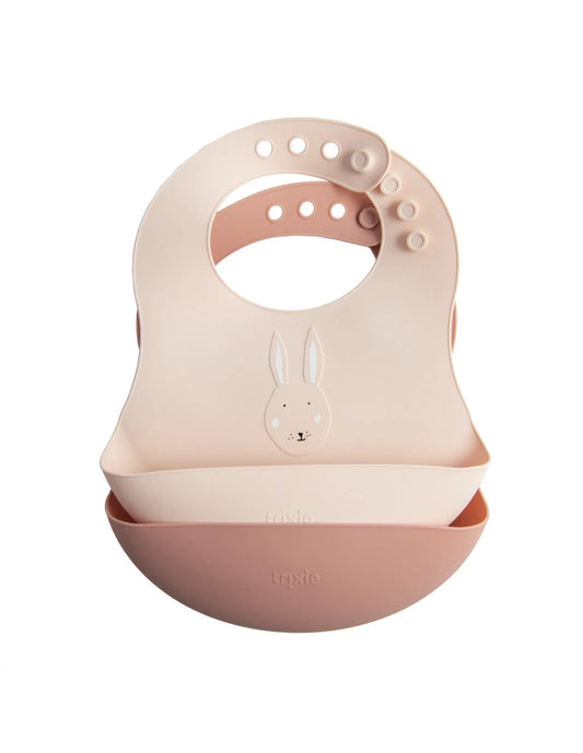 SILICONE BIB 2-PACK - MRS. RABBIT-TRIXIE